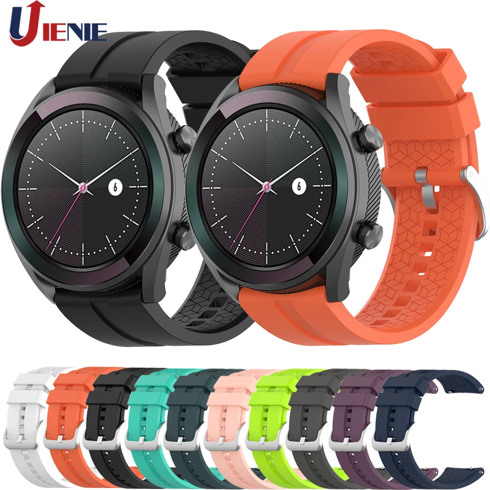 Ремешок силиконовый спортивный для Huawei Watch GT 42 мм элегантный цветной сменный