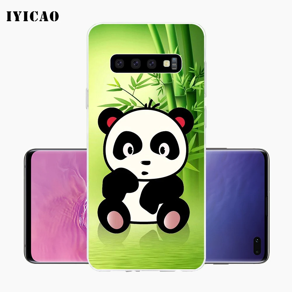 IYICAO милый мультяшный Мягкий силиконовый чехол для телефона Samsung Galaxy S10e S10 S9 S8 Plus S7