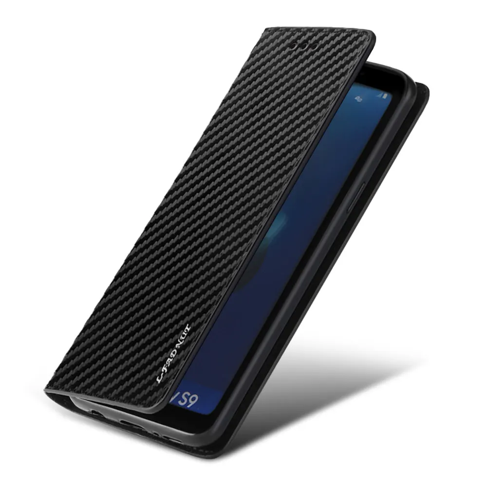 L-FADNUT углеродного волокна Флип кожаный чехол для samsung Galaxy S8 плюс S9 S10 бумажник чехол для samsung S7 край S6 S5 нео-Записка 9