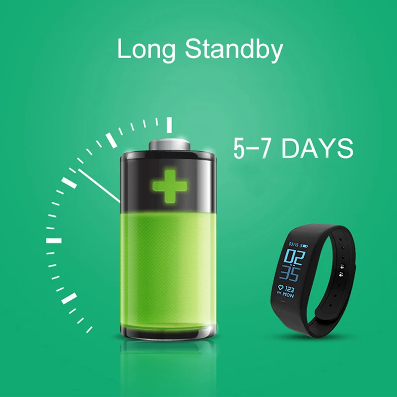 EAGOOD Новый Водонепроницаемый Смарт Браслет для IOS Android Поддержка непрерывного
