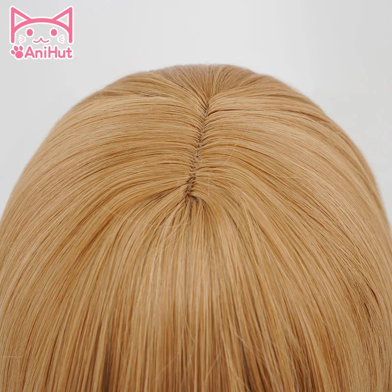 【AniHut】Kunikida Hanamaru Wig Love Live Sunshine Cosplay Blonde 60cm Synthetic Hair Kunikida LoveLive | Тематическая одежда и