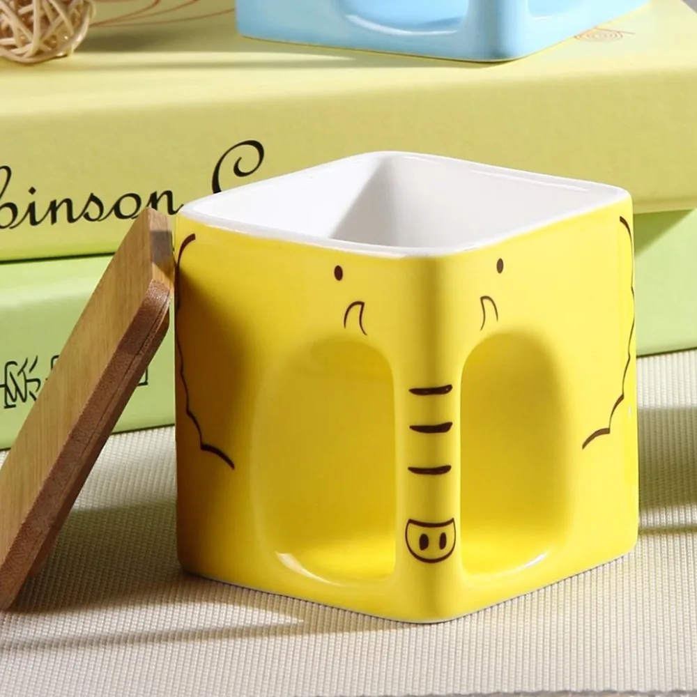 Бесплатная доставка Новый keyama Творческий площадь слон керамическая завтрак