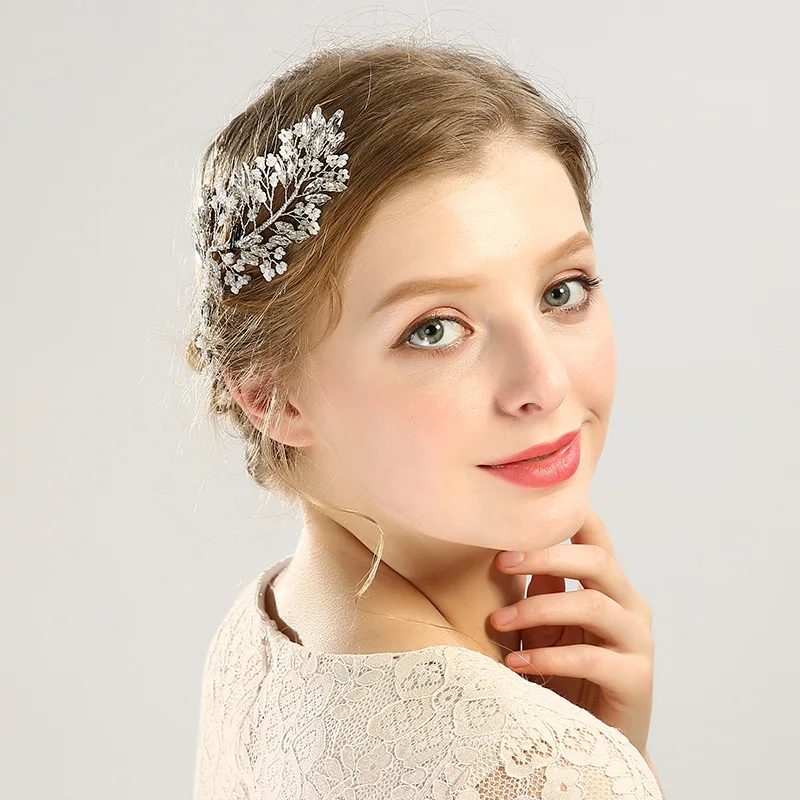 Silver Color Crystal Hair Jewelry Headband Tiara Wedding Band Headpieces Trendy Hairband Accessories Women Decoration | Украшения и