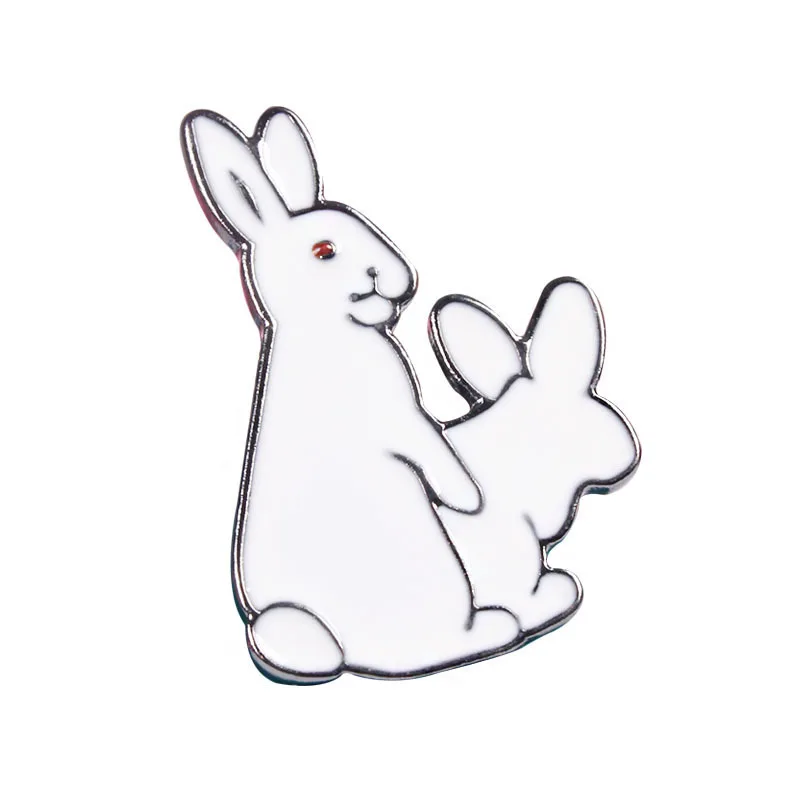 Креативные Мультяшные Броши кролик для женщин модные простые уникальные