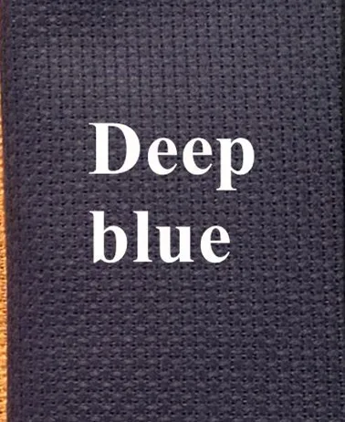 Deep blue 25x25 см Aida 14ct белая ткань розовый черный льняной зеленый вышивка крестиком Ткань Холст Сделай Сам рукоделие ручной работы - Цвет: Deep blue