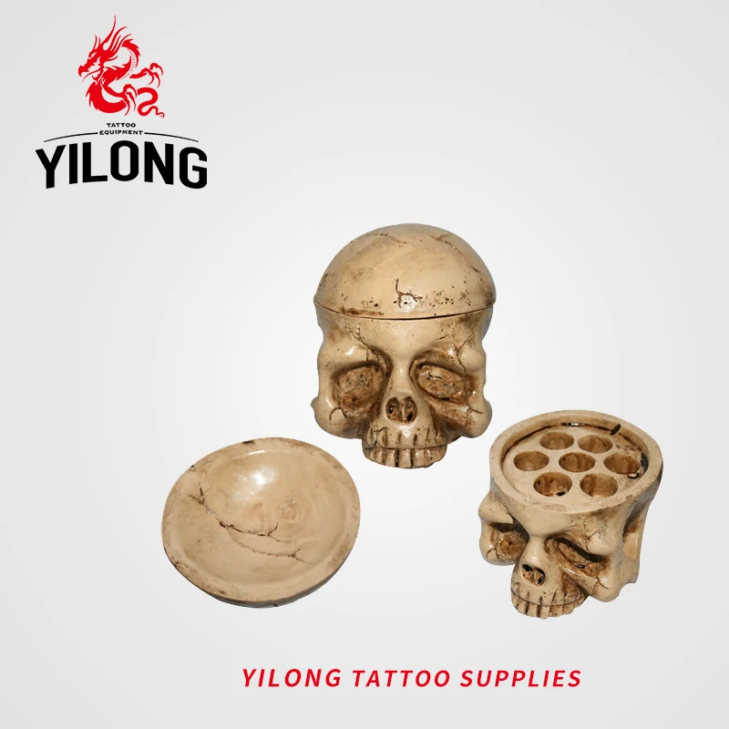 YILONG 1 шт. новый тип черепа твердая смола держатель для чернил татуировки