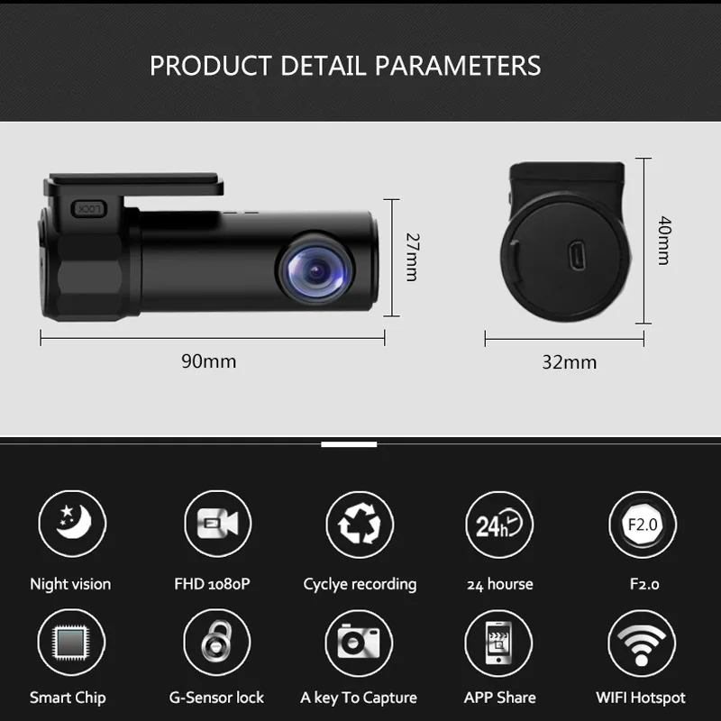 Регистраторы Wi Fi автомобильный dvr камера цифровой регистратор видео