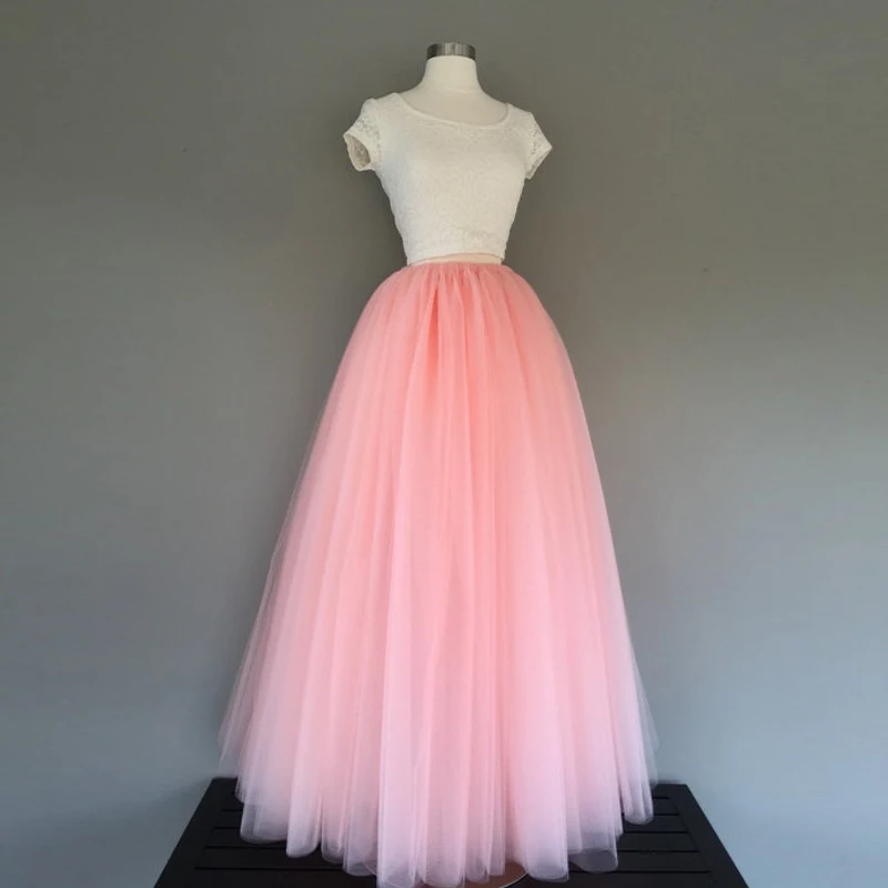 

Vintage 5 Layers Long Skirt for Women High Quality Winter Floor Length Blush Maxi Skirts Customized Ball Gown Party Skirt Saia
