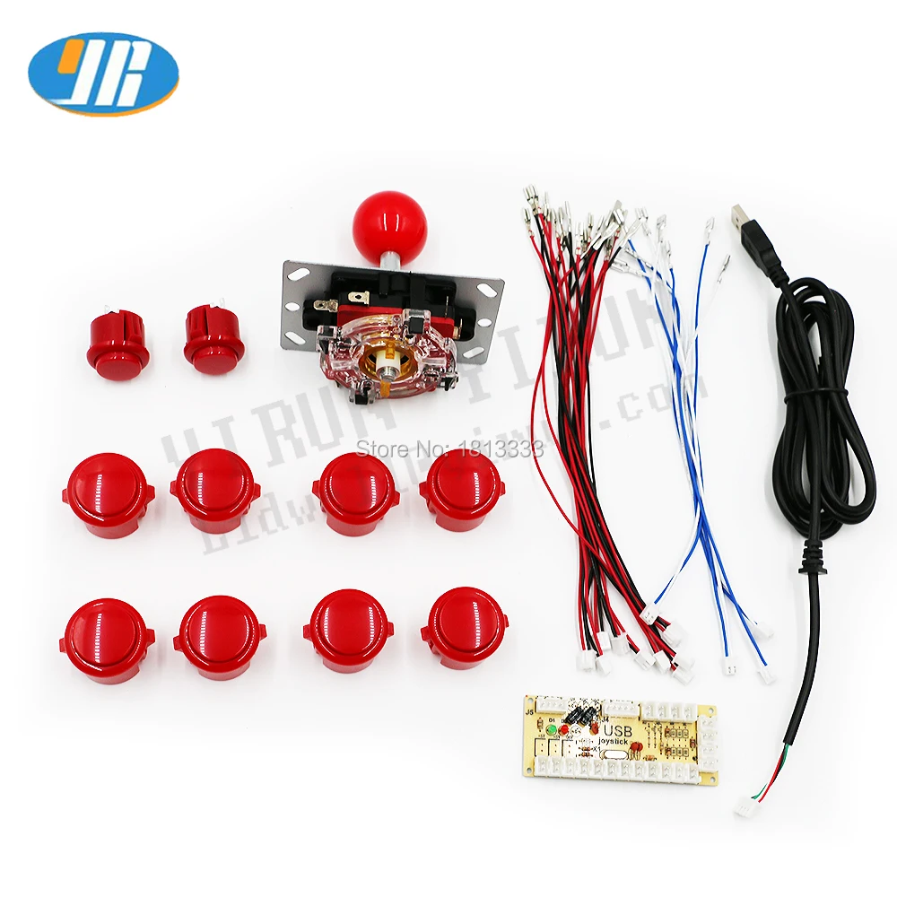 

Arcade Zero Delay DIY Kit USB Encoder PC Joystick Copy Sanwa Push Buttons For Raspberry Pi Mame Fighting Game Stick Controller