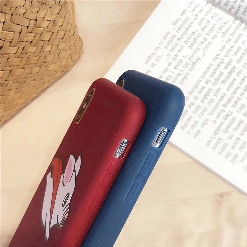 Прекрасный чехол для телефона с рисунком поросенка iphone XS XR X 7 6 S 8 Plus максимальный