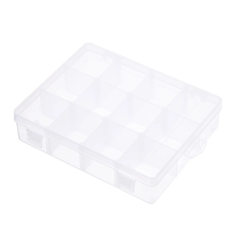 Fishing Box Transparent Plastic 12 Grids Tool Baits Hooks Storage Organizer for Display Collection with Dividers | Спорт и