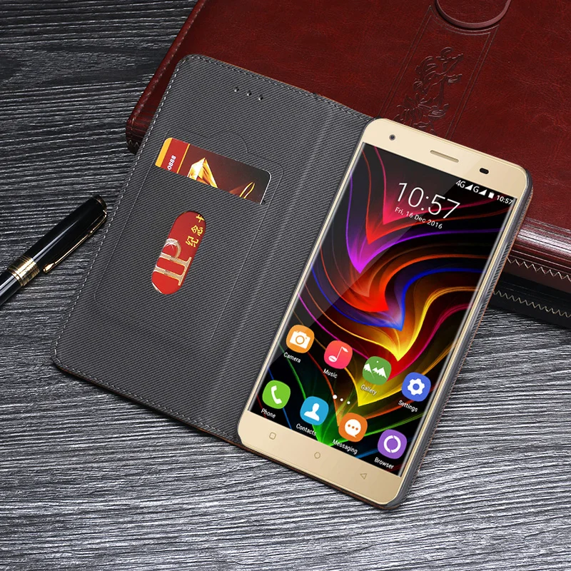 Oukitel C5 Pro чехол Роскошный кожаный флип для защитный телефона Ретро задняя крышка |