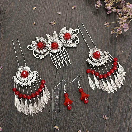 

Hanfu hair hairpin of ancient costume tire retro tire classical step shake dance performances