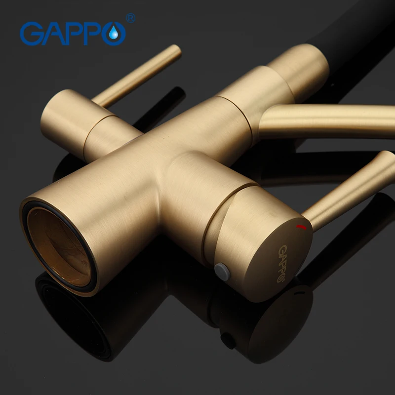 gappo g4398 1 kitchen faucet gold kitchen mixer tap with filtered water tap brass faucet mixer water crane torneira para cozinha free global shipping