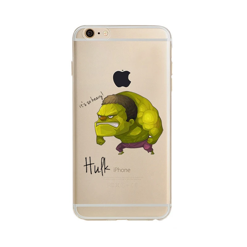 For iphone 8 cartoon Avengers mobile phone shell painted soft slim for 6/7/8 6plus/7plus /8plus |