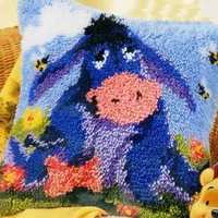 TH подушка с изображением животных защелка крюк комплект коврик на подушку DIY ремесло кошка 42 см на 42 см вышивка крестиком рукоделие крючком подушка вышивка - Цвет: cx0283