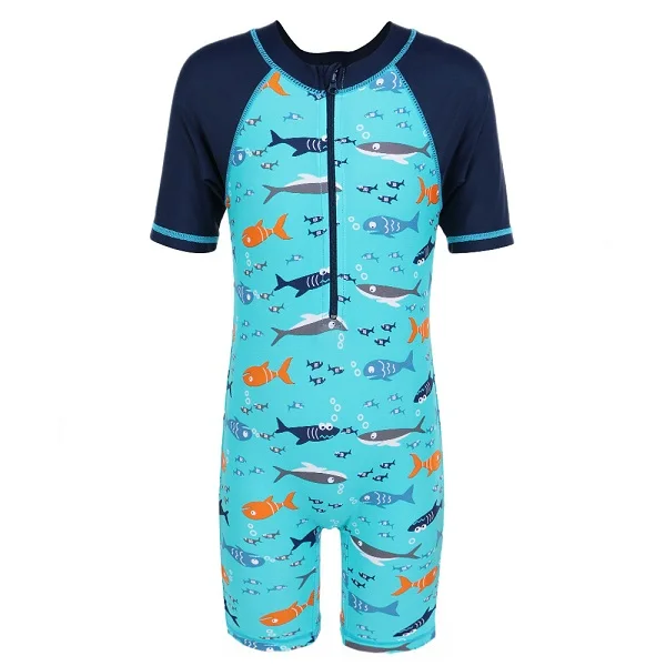 S237 Navy BAOHULU/детская одежда для купания с изображением акулы(UPF50+), купальный костюм, цельный купальный костюм для мальчиков, купальный костюм для мальчиков 3-10 лет - Цвет: S237 Navy