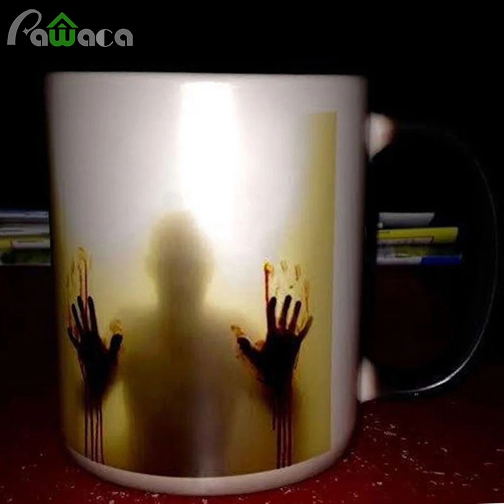 Хэллоуин Цвет изменить Кофе кружки 330 мл зомби Магия теплочувствительная