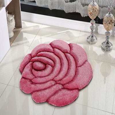 3D Flower Non-Slip Doormats Area Rug swindow Carpets Floor Mats Room Kitchen Carpet Toilet Tapete Alfombras Wedding Decoration