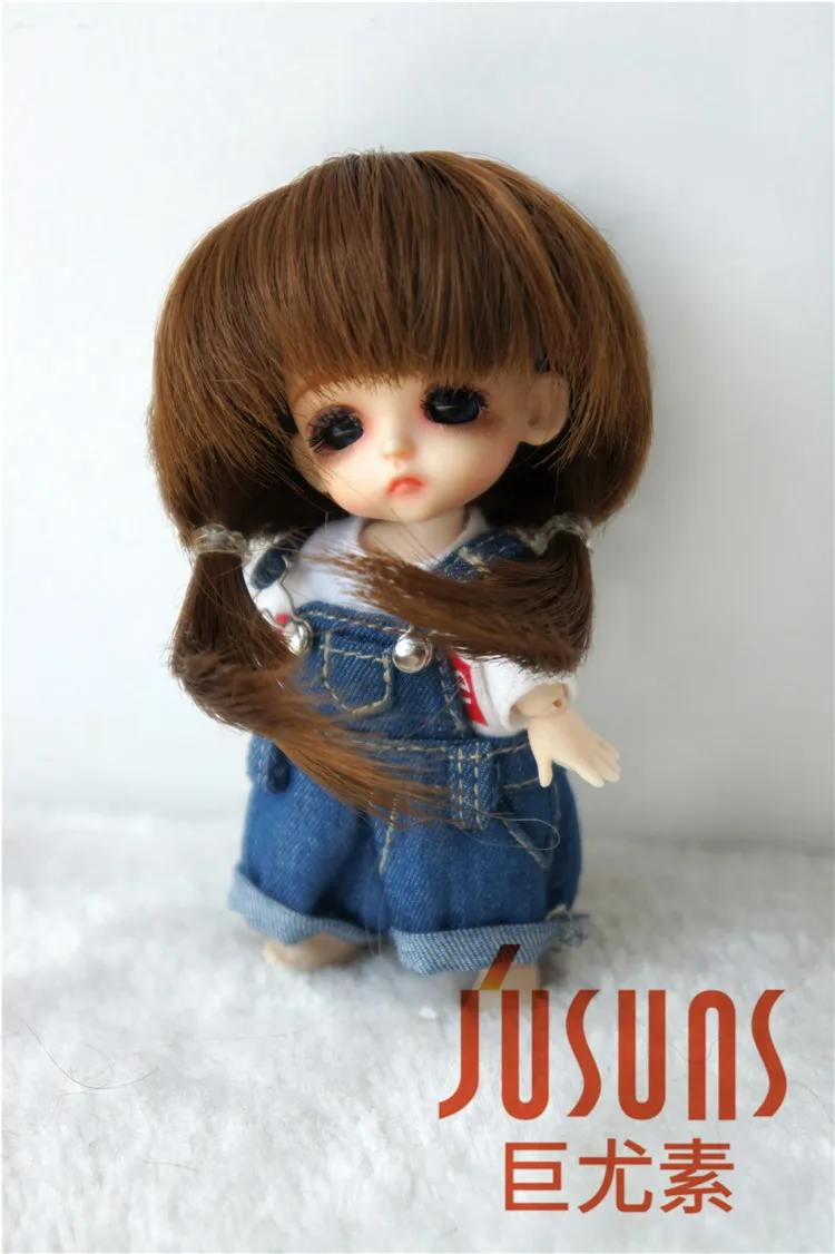 JD212 Fashion tiny doll wigs size 3-4inch 1/12 Twins pig tails wig Heat resistance BJD | Игрушки и хобби
