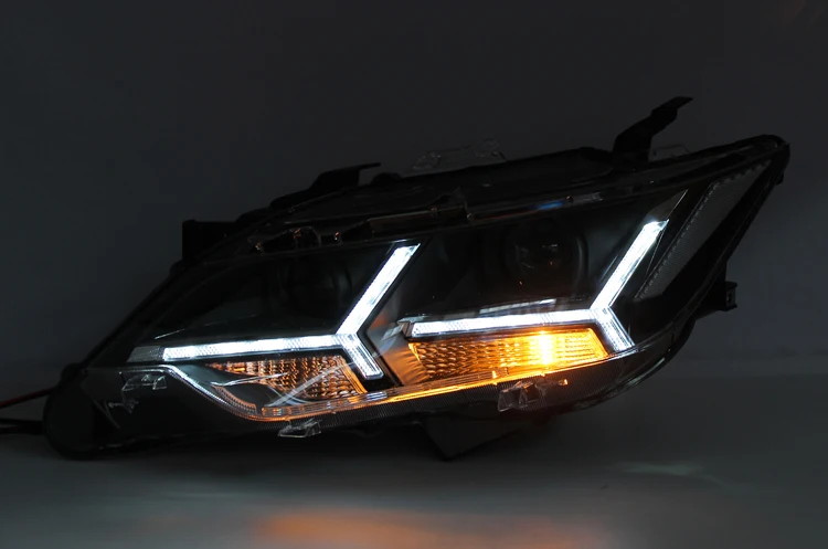 Фонари Fett для фар Camry с LED DRL двойной линзой аксессуары внешних световых продуктов 2015 новинка.