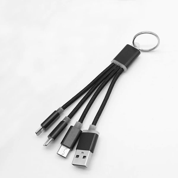 CBAOOO usb кабель 3 в 1,2 в 1 кабель для передачи данных Кабель зарядного устройства микро-usb usb type C кабель для iPhone X XR samsung Xiaomi Мобильный телефон - Цвет: 3 in 1 black