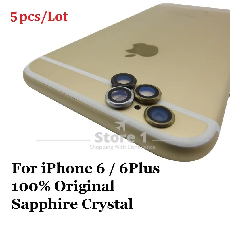 

5pcs/Lot Original for Apple iPhone 6 / iPhone 6 Plus Camera Lens; Sapphire Crystal Back Camera Glass Lens for iPhone 6 4.7/ 5.5