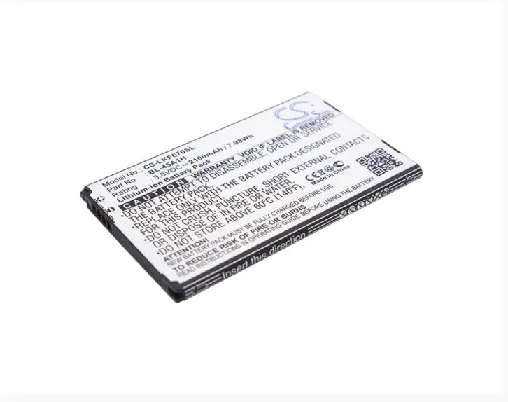 Аккумулятор Cameron Sino 2100 мАч для LG F670 F670K F670L F670S K10 4G LTE Dual SIM K410 K420N K425 K428 K428SG K430 |