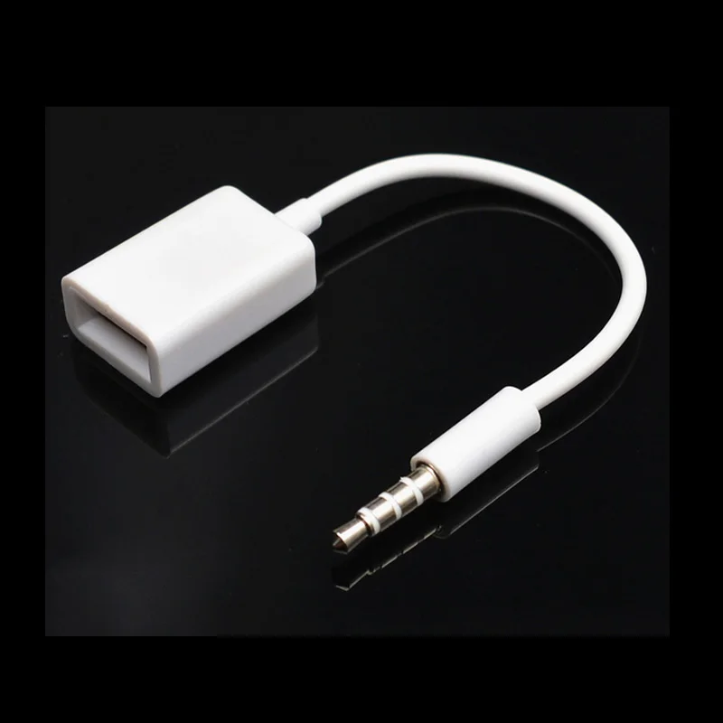 Кабель для передачи данных 3 5 мм штекер-USB гнездо преобразующий кабель AUX
