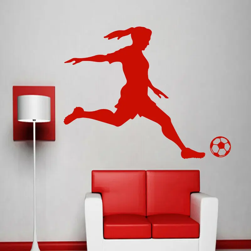 Виниловые наклейки на стену с изображением футбольного игрока|Наклейки стену| |
