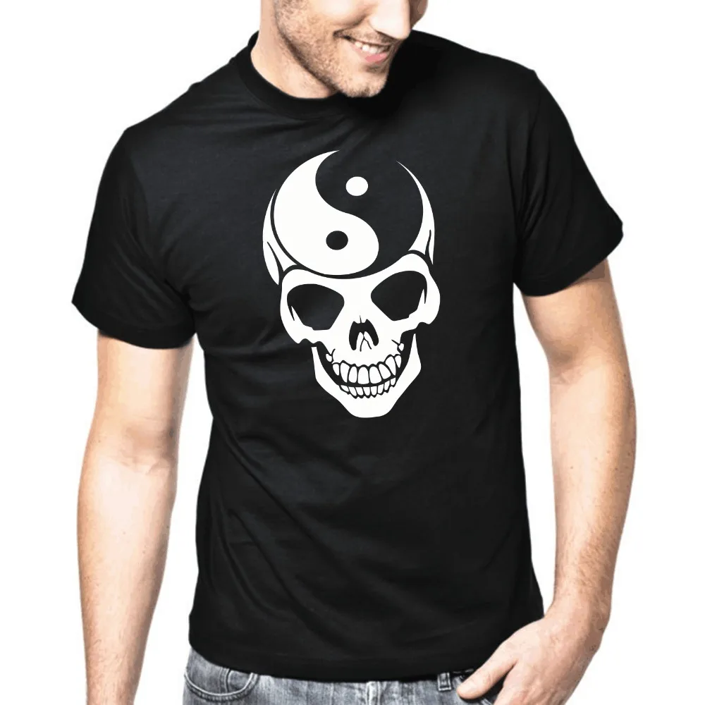 

2018 Fashion s T-Shirts Short Sleeve Brand Style O-Neck Tees Yin Yang Cotton T-Shirt