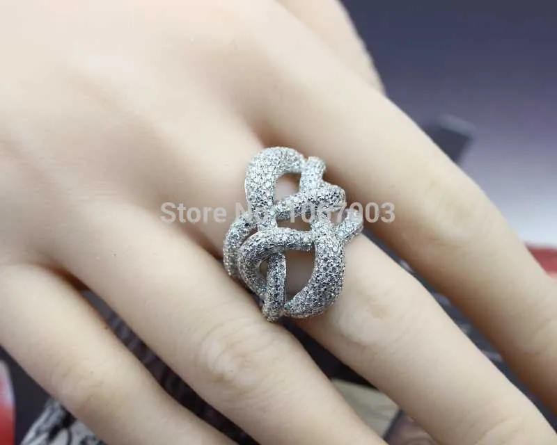 Hollow out clover Free Shipping court palace luxury 925 Sterling Silver Ring shine Fine fashion party wedding ring XA122 | Украшения и