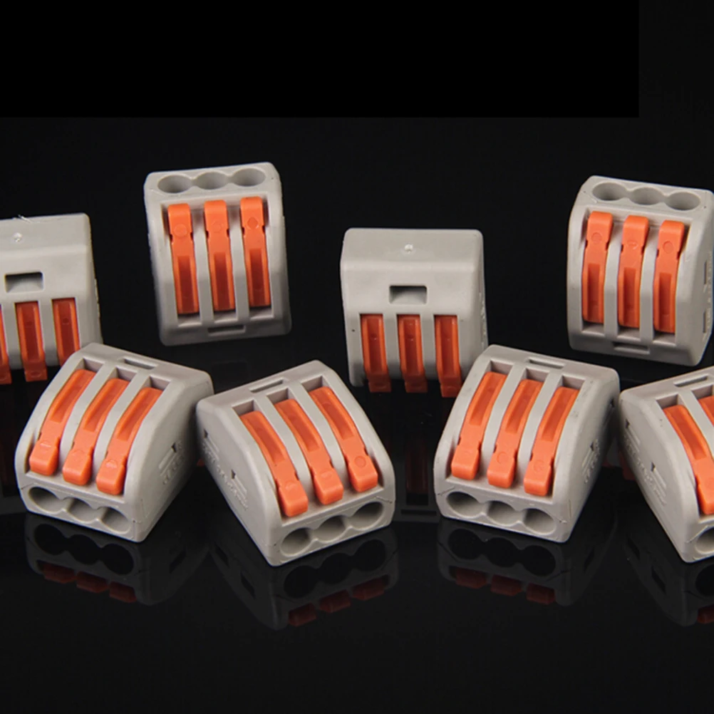 10 шт./лот 3 контактный разъем Универсальные Компактные Проводные соединители