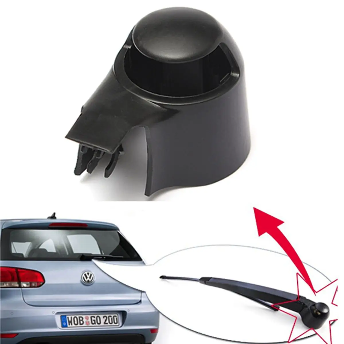 Черная Автомобильная задняя крышка стеклоочистителя для VW MK5 Golf Passat Caddy Tiguan