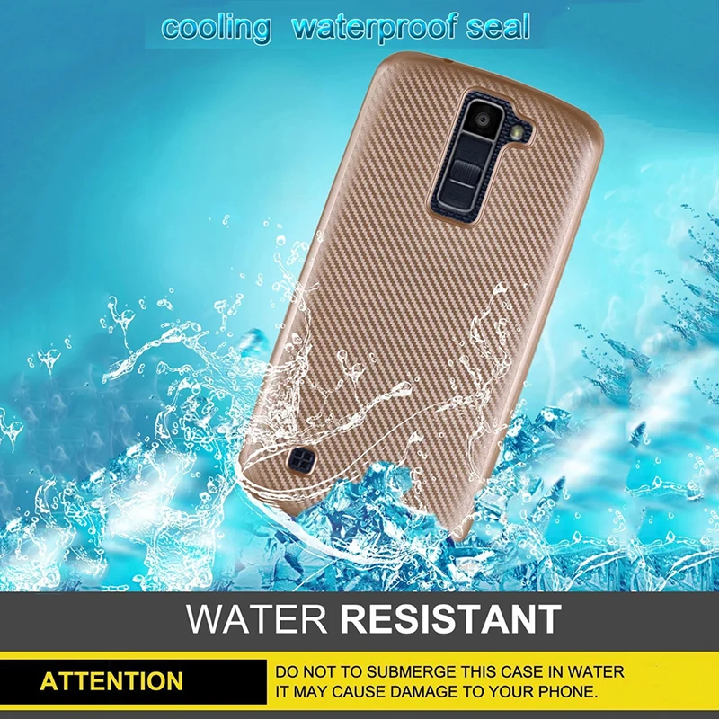 MAKAVO Для LG K8 Case Углеродного Волокна Кожи Задняя Крышка Тонкий мягкий Fundas LTE K350E K350N