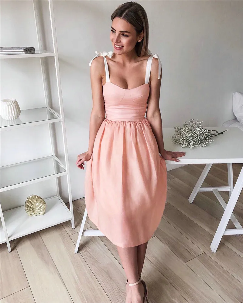 Женское облегающее платье средней длины розовое офисное для вечеринок 2020 |