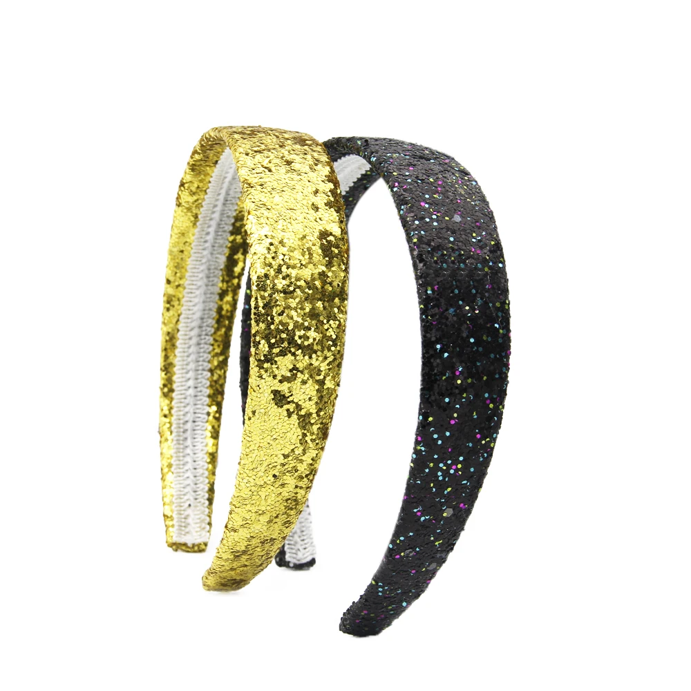 David accessories блестками связанные крючком повязки для волос, радужные блестящие повязка на голову, Детская повязка на голову для девочек детское кольцо женские аксессуары для волос, 5Yc3759