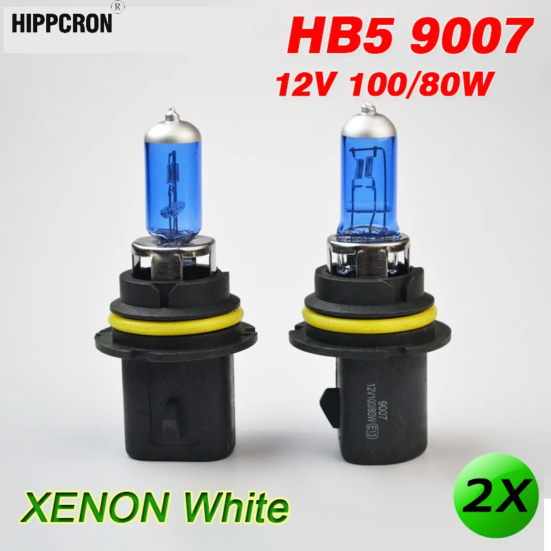 Hippcron 2 x HB5 9007 супер белые 12 В 100/80 Вт Автомобильные галогенные лампы автомобильные