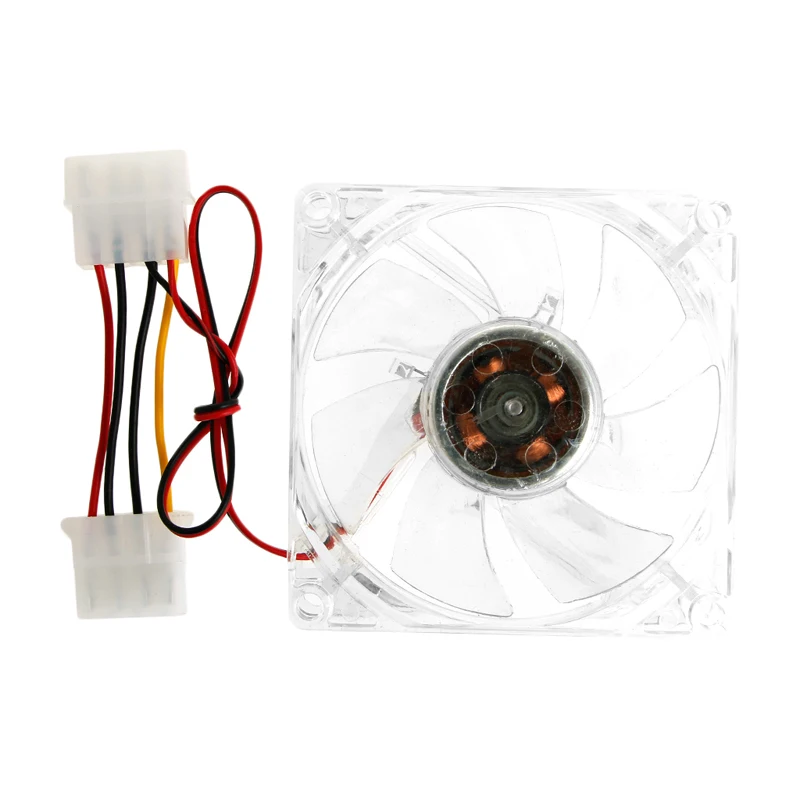 

25CFM Clear 4 светодиодный Blue Neon светильник 80 мм 12 В 0.18A PC компьютерный чехол охлаждающий вентилятор 8025 80*80*25 мм