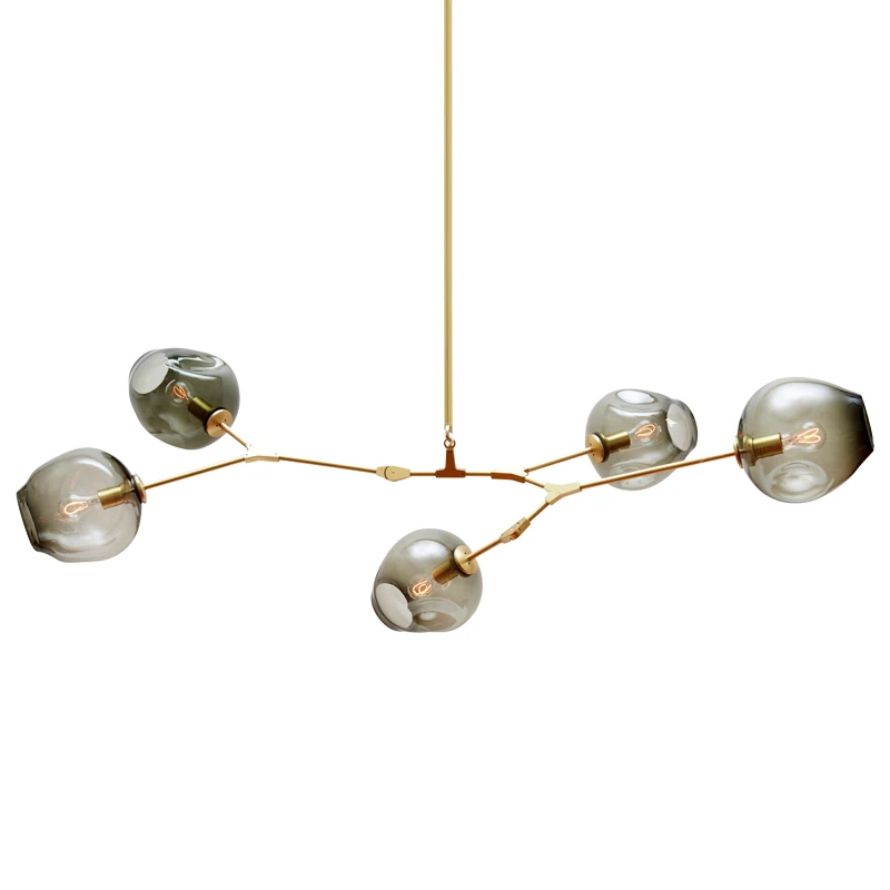 Винтажная люстра в стиле лофт индастриал для кухни стеклянный потолочный