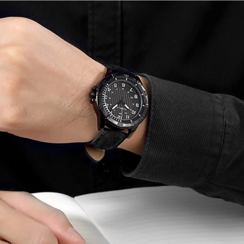 CRRJU Top Brand Luxury Sport Wrist Watch Men's Quartz Clock Leather Strap Waterproof Men Reloj Hombre | Наручные часы