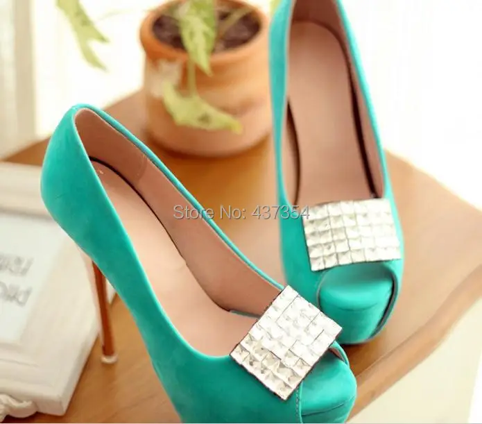2014 New Fashion Sexy Pointed Toe Platform Women Pumps 8cm High Heels Ladies' Wedding Nude Party Dress Shoes | Обувь