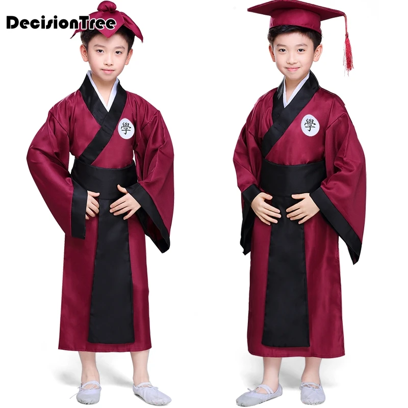 Новые китайские народные hanfu топы для мальчиков, этническая блуза с длинными рукавами, китайский традиционный костюм, детский Древний китайский стиль