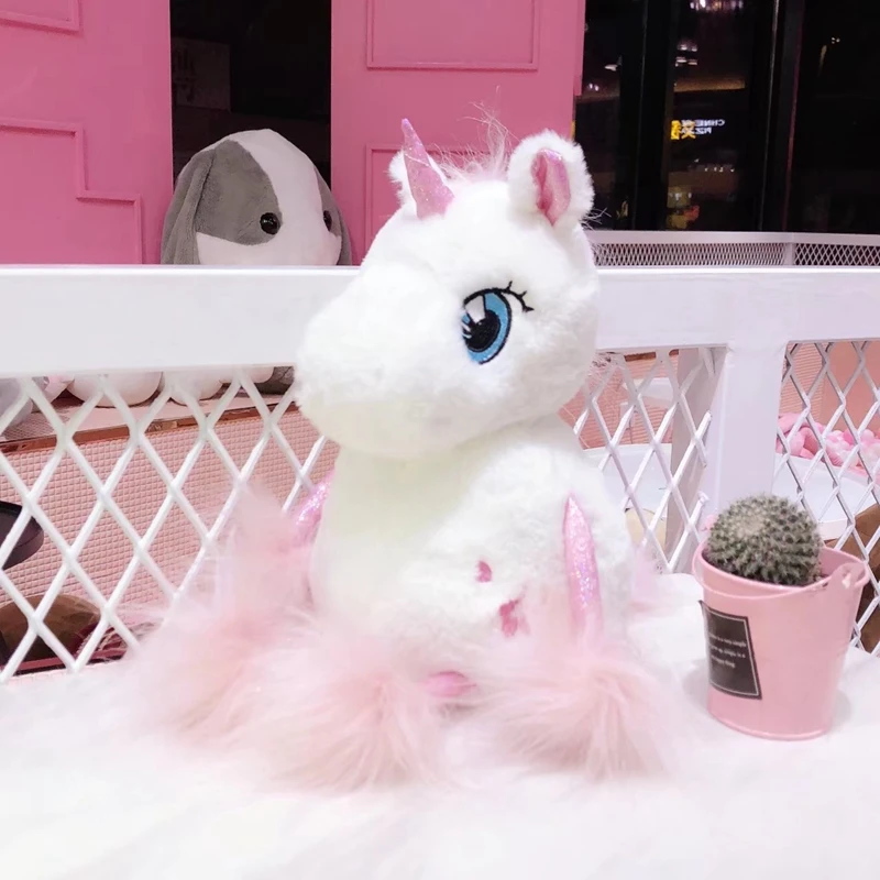 

Stuffed Kawaii Soft Unicorn Lovely Unicorn with Long Tail Plush baby Toys for Children Creative Birthday Gift for Girls friends