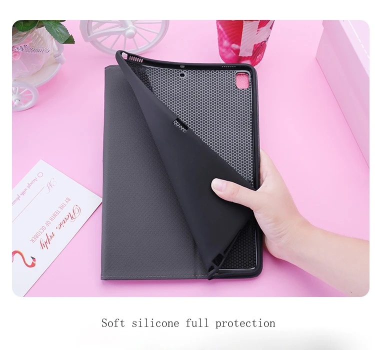 Мягкий чехол-подставка с 3D вышивкой фламинго, умный флип-чехол для apple iPad Mini 2 3 4 Air Pro 9,7 2019air 10,5
