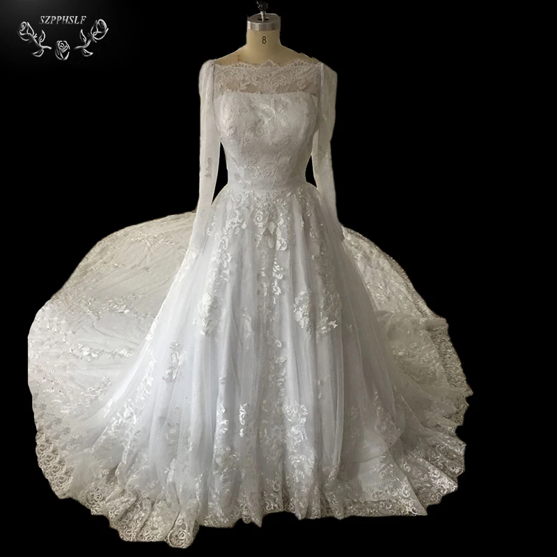 Пышное Бальное Платье торжественные платья 2017 совок шеи старинные кружева с