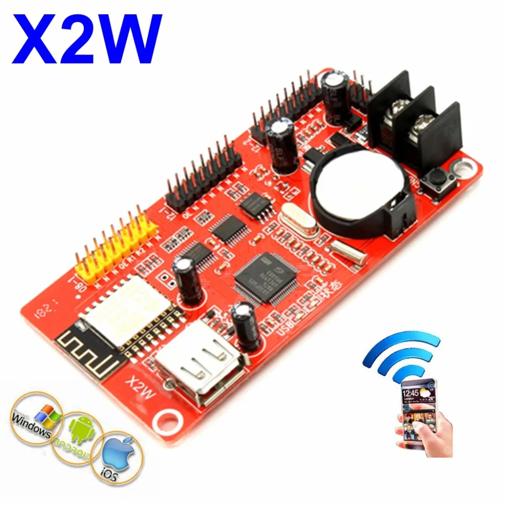 Бесплатная доставка Wi Fi светодиодная карта управления Kaler X2W 1024*32 пикселей