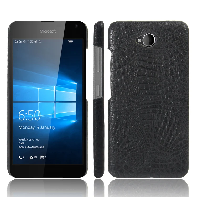 Крокодил кожаный чехол для NoKia Lumia 650 Роскошь кожи СПП ударопрочный жесткий корпус
