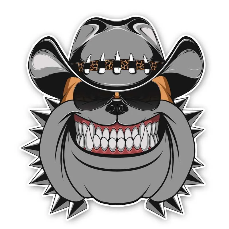 YJZT 13 см * 14 2 A Grinning Dog PVC стикер автомобиля наклейка 12 30091|Наклейки на автомобиль| |