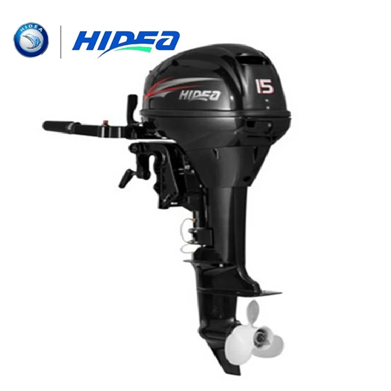 

HIDEA Hot Selling Water Cooled 2-stroke 15 HP Marine Engine Outboard Motor For Boats long shaft